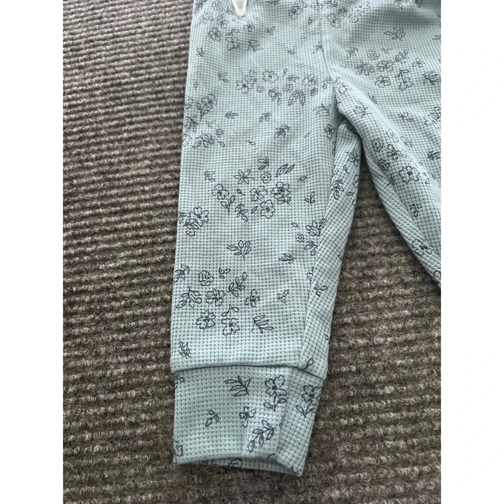 Just One You by Carters Baby Girls 9M Floral Waffle Knit Pants and Beanie Set